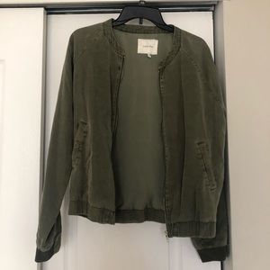 LOLA RAE Green bomber jacket